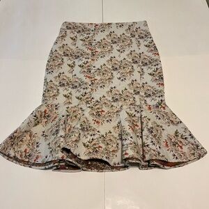 Eva Mendes Floral Mermaid Midi Skirt Size 12